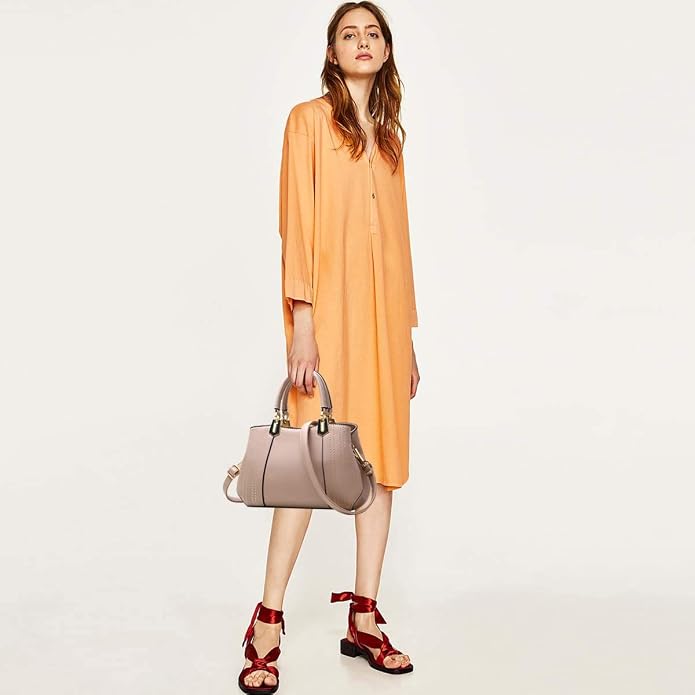 Women's PU Leather Shopper Handbag | Top Handle & Shoulder Tote Bag