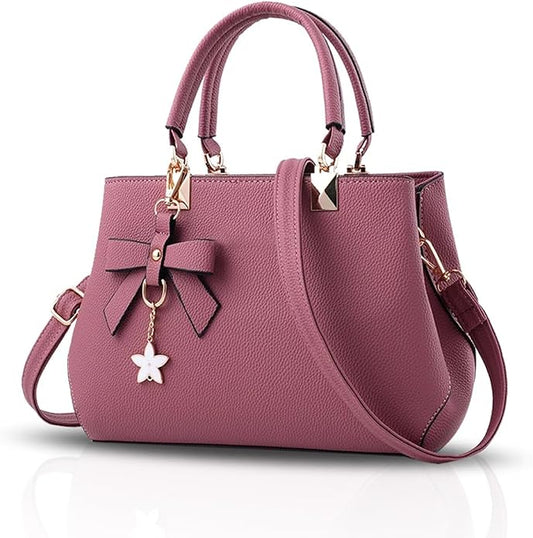 Women's Bowknot PU Leather Handbag | Shoulder & Crossbody Bag