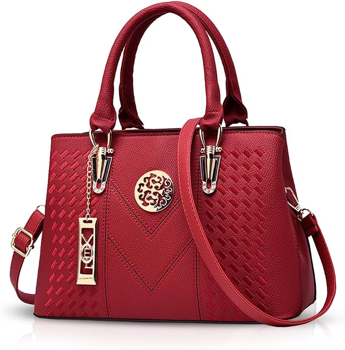 Women's Elegant PU Leather Handbag | Top Handle Tote Bag