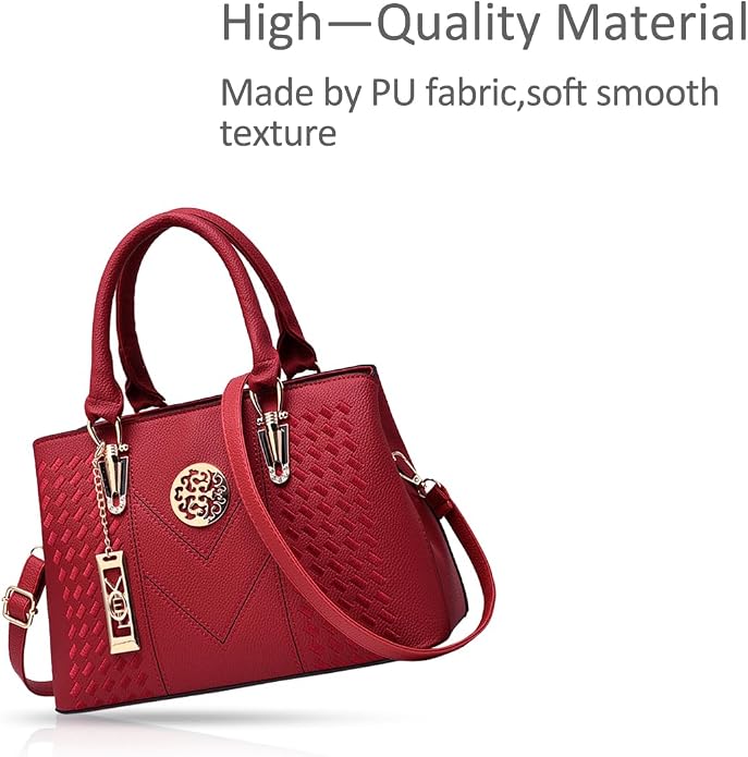 Women's Elegant PU Leather Handbag | Top Handle Tote Bag
