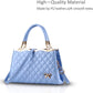 Women's Azure Diamond Lattice Handbag | PU Leather Crossbody Bag