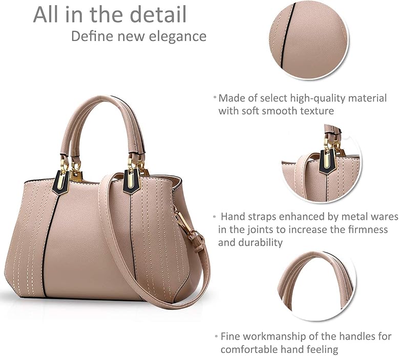Women's PU Leather Shopper Handbag | Top Handle & Shoulder Tote Bag