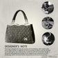Women's Azure Diamond Lattice Handbag | PU Leather Crossbody Bag