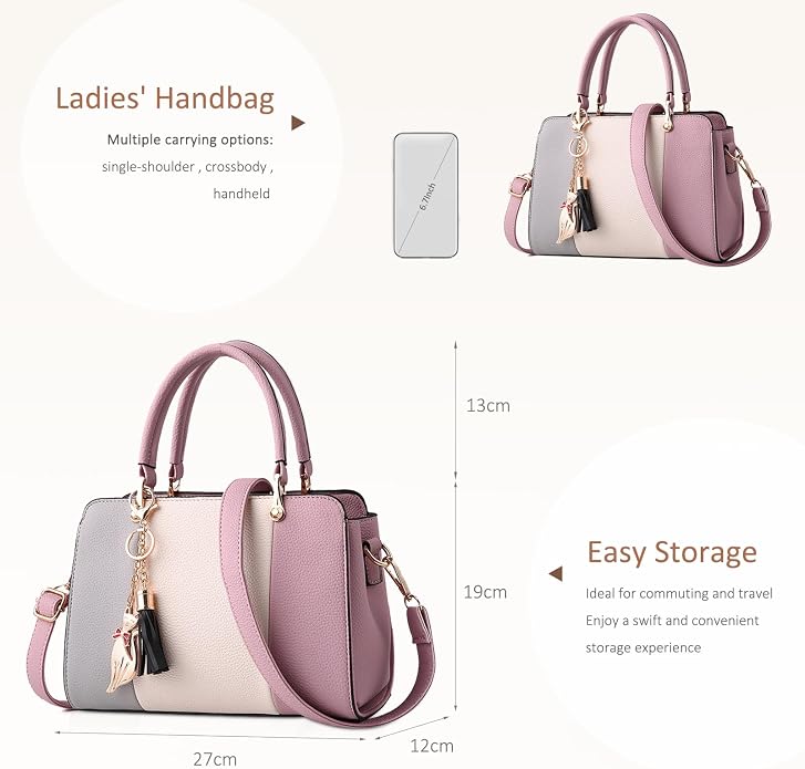 Women's Tassel PU Leather Handbag | Designer Tote Bag