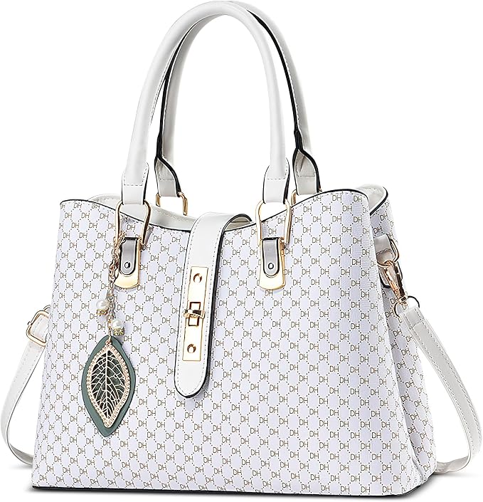Women's White PU Leather Handbag | Elegant Crossbody Bag